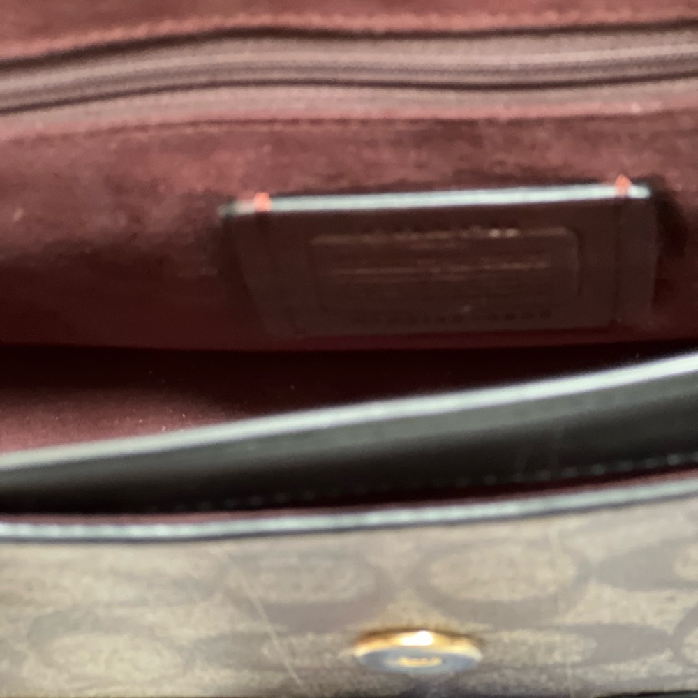 Coach Signature Canvas and Pink Leather Bag - Picture 7 of 9